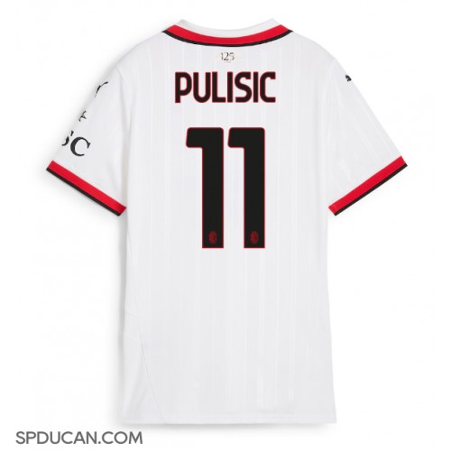 Zenski Nogometni Dres AC Milan Christian Pulisic #11 Gostujuci 2024-25 Kratak Rukav